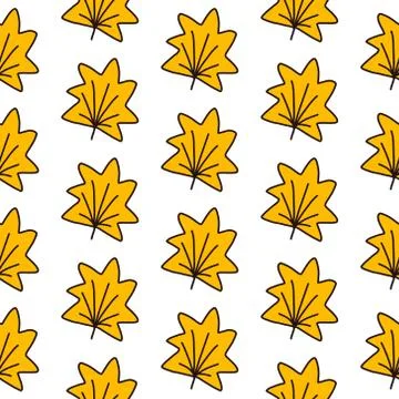 Maple leaves seamless pattern Illustrazione stock