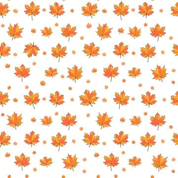 Maple leaves. Seamless pattern. Illustrazione stock