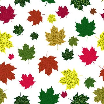 Maple leaves. Seamless vector pattern. Autumn motive of a pattern for decor Illustrazione stock