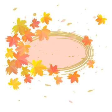 Maple leaves on white background. Stock Illustration