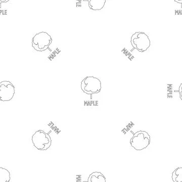 Maple pattern seamless Illustrazione stock