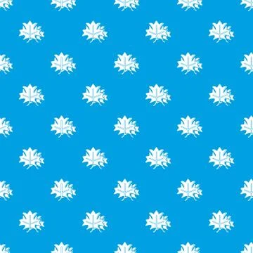 Maple pattern vector seamless blue イラスト素材