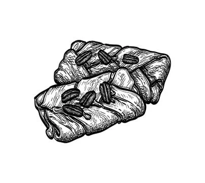 Maple pecan plait. Stock Illustration