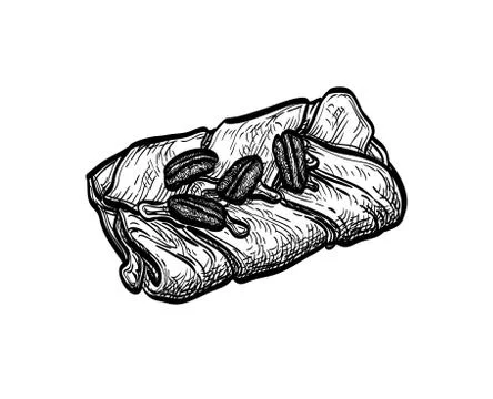 Maple pecan plait. Stock-Illustration