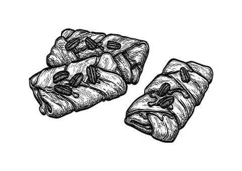 Maple pecan plait. Stock Illustration
