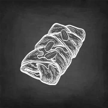 Maple pecan plait. Stock Illustration