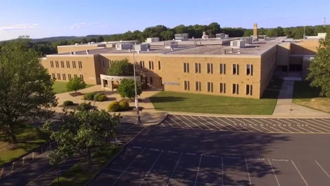 Maple Point Ascending drone shot, Neshaminy School District, Langhorne, PA. Stock Footage 132678797