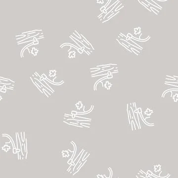 Maple sap collection, using tubing method line seamless pattern Illustrazione stock