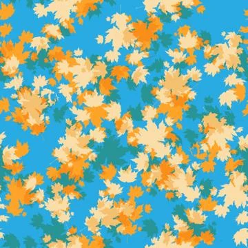 Maple seamless pattern Illustrazione stock