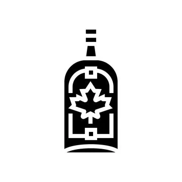 Maple spirits glyph icon vector illustration Stock Illustration