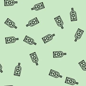 Maple spirits line seamless pattern Stockillustratie