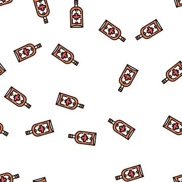 Maple spirits vector seamless pattern 스톡 일러스트