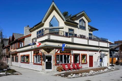 The Maple Station in Canmore, Canada Stock Photos