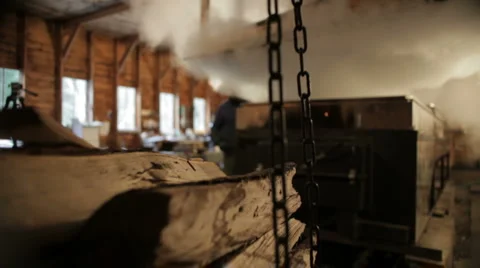 Maple Sugar Evaporator Steam Stock Footage 5502759