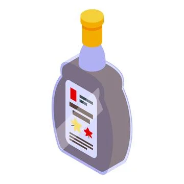 Maple sugary fluid bottle icon isometric vector. Tree sap container Stock Illustration