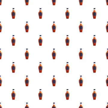 Maple syrup bottles seamless pattern background Stockillustratie