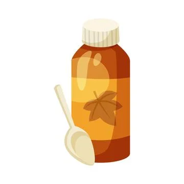 Maple Syrup as Cold and Flu Treatment Vector Illustration Stock Illustration