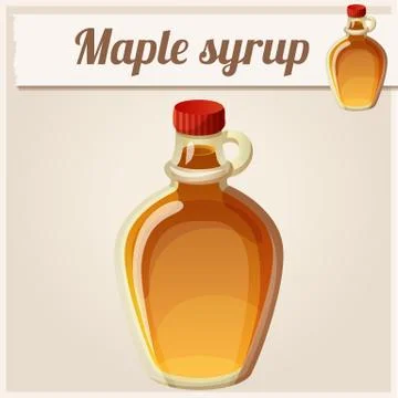 Maple syrup. Detailed Vector Icon Stock Illustration