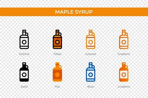 Maple syrup icon in different style. maple syrup vector icons designed in o.. Stock Illustration