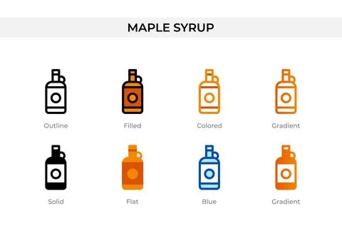 Maple syrup icon in different style. maple syrup vector icons designed in o.. Stock Illustration