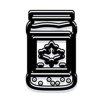 Maple syrup jar icon for breakfast and sweet concepts Stock Illustration