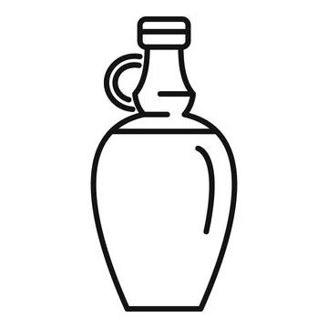 Maple syrup jug icon, outline style Stock Illustration