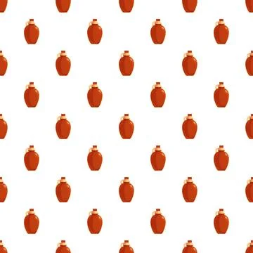 Maple syrup jugs creating a sweet food pattern Stockillustratie