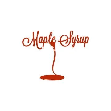 Maple Syrup Logo Sign Design Background Stock Illustration