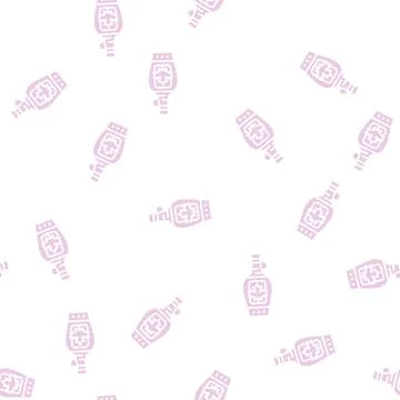 Maple syrup package glyph seamless pattern Illustrazione stock