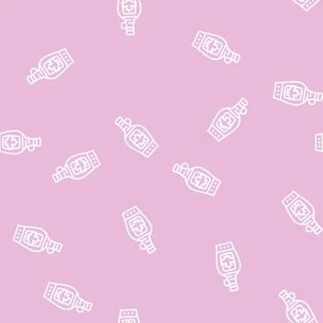 Maple syrup package line seamless pattern 스톡 일러스트