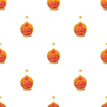 Maple syrup pattern seamless vector イラスト素材
