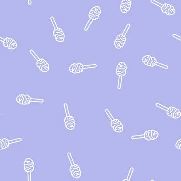 Maple taffy line seamless pattern Illustrazione stock