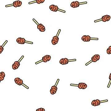 Maple taffy vector seamless pattern 스톡 일러스트