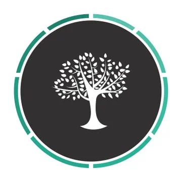 Maple tree computer symbol Illustrazione stock