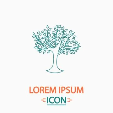 Maple tree computer symbol Stock Illustration