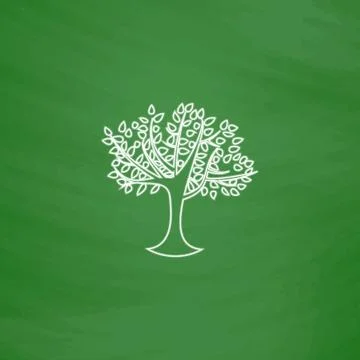 Maple tree computer symbol Stock Illustration