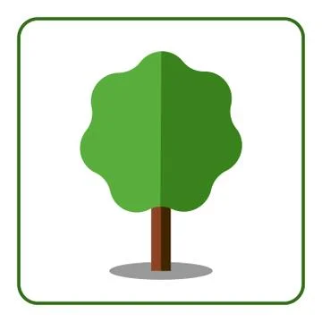 Maple tree icon Flat design Stock Illustration