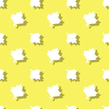 Maple Tree Leaf Floral Nature Seamless Pattern Stock Illustration