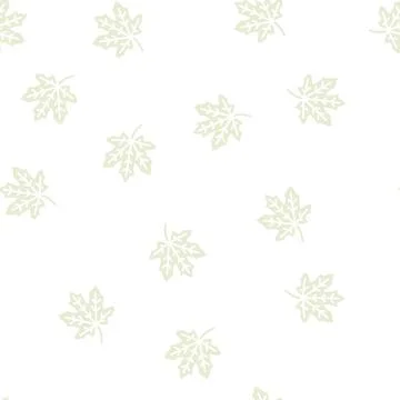 Maple tree leaf glyph seamless pattern Illustrazione stock