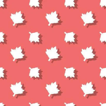 Maple Tree Leaf Nature Seamless Floral Pattern Illustrazione stock
