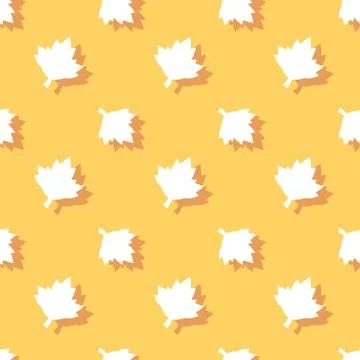 Maple Tree Leaf Nature Seamless Floral Background Stock Illustration