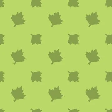 Maple Tree Leaf Seamless Silhouette Background Stock Illustration