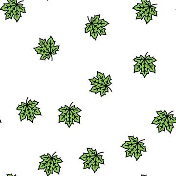 Maple tree leaf vector seamless pattern Stockillustratie