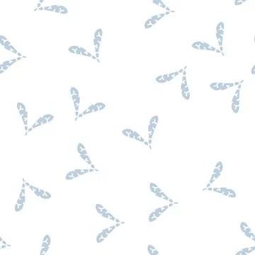 Maple tree leaves glyph seamless pattern イラスト素材