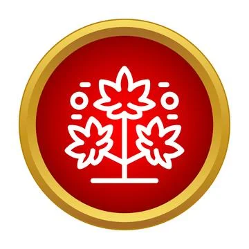 Maple tree leaves icon representing autumn season Stock Illustration