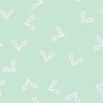 Maple tree leaves line seamless pattern イラスト素材