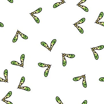 Maple tree leaves vector seamless pattern Illustrazione stock