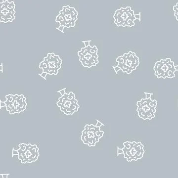Maple tree line seamless pattern イラスト素材
