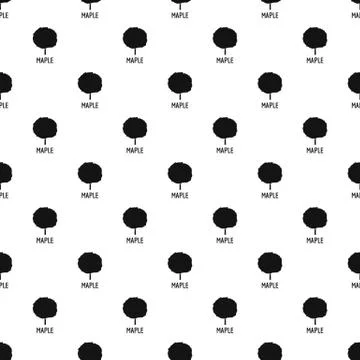 Maple tree pattern seamless vector Illustrazione stock