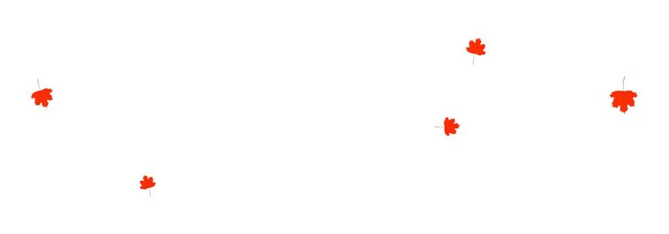 Maple tree, red leaves floating in air illustration Stock Illustration